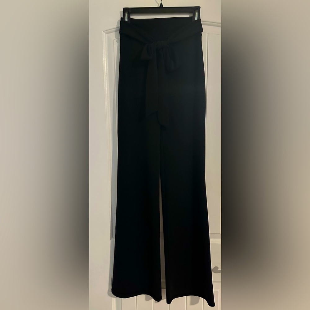 Black wide legged pants